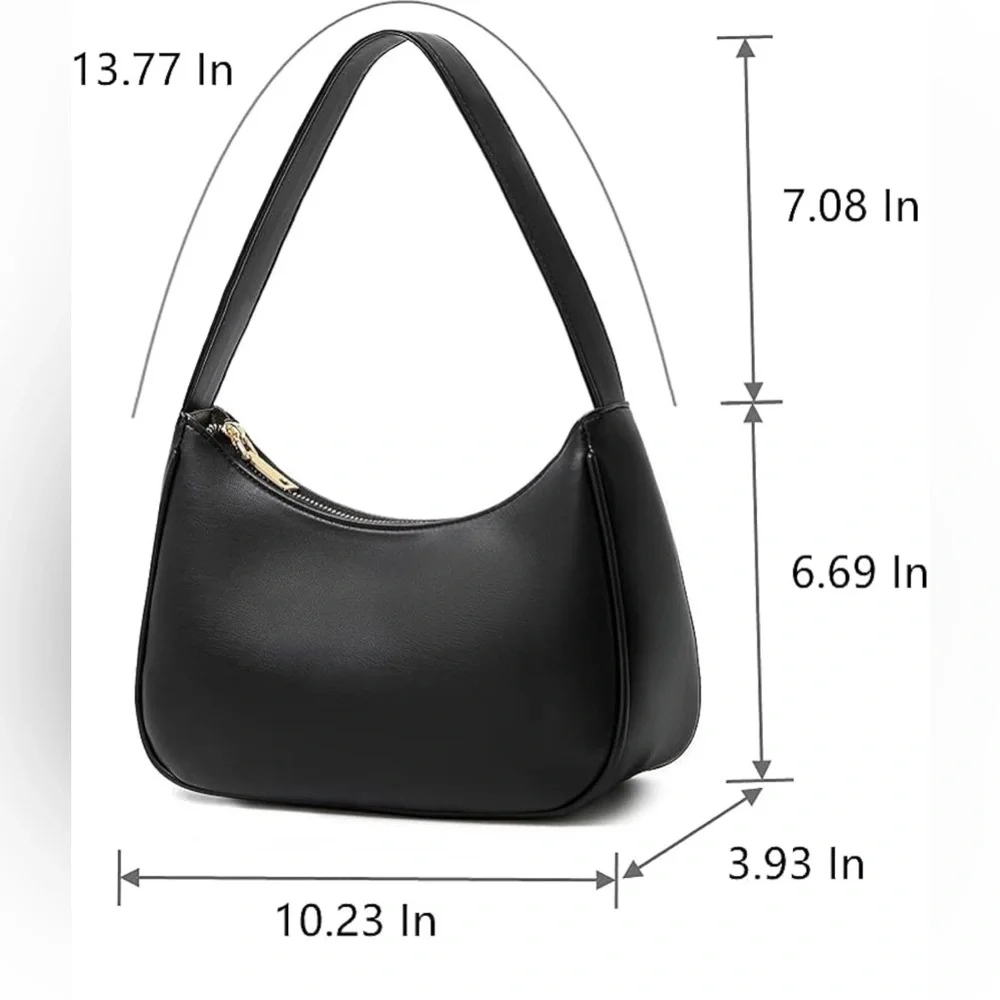 Hobo Tote Handbag Mini Clutch Purse with Zipper Closure